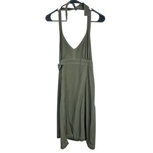 Athleta Women's Halter Dress Size 6‎ Green Knee-Length Sporty Preppy Casual